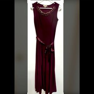 Sleeveless Maxi Dress in Maroon Colour from Haani Brand